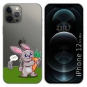 Funda Gel Transparente para Iphone 12 Pro Max (6.7) diseño Conejo Dibujos