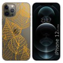 Funda Gel Transparente para Iphone 12 Pro Max (6.7) diseño Hojas Dibujos