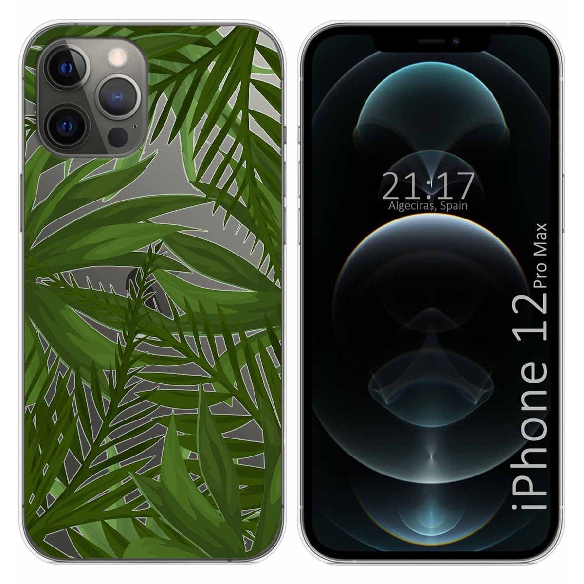 Funda Gel Transparente para Iphone 12 Pro Max (6.7) diseño Jungla Dibujos