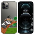 Funda Gel Transparente para Iphone 12 Pro Max (6.7) diseño Panda Dibujos