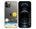 Funda Gel Transparente para Iphone 12 Pro Max (6.7) diseño Playa Dibujos