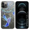 Funda Gel Transparente para Iphone 12 Pro Max (6.7) diseño Plumas Dibujos