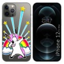 Funda Gel Transparente para Iphone 12 Pro Max (6.7) diseño Unicornio Dibujos