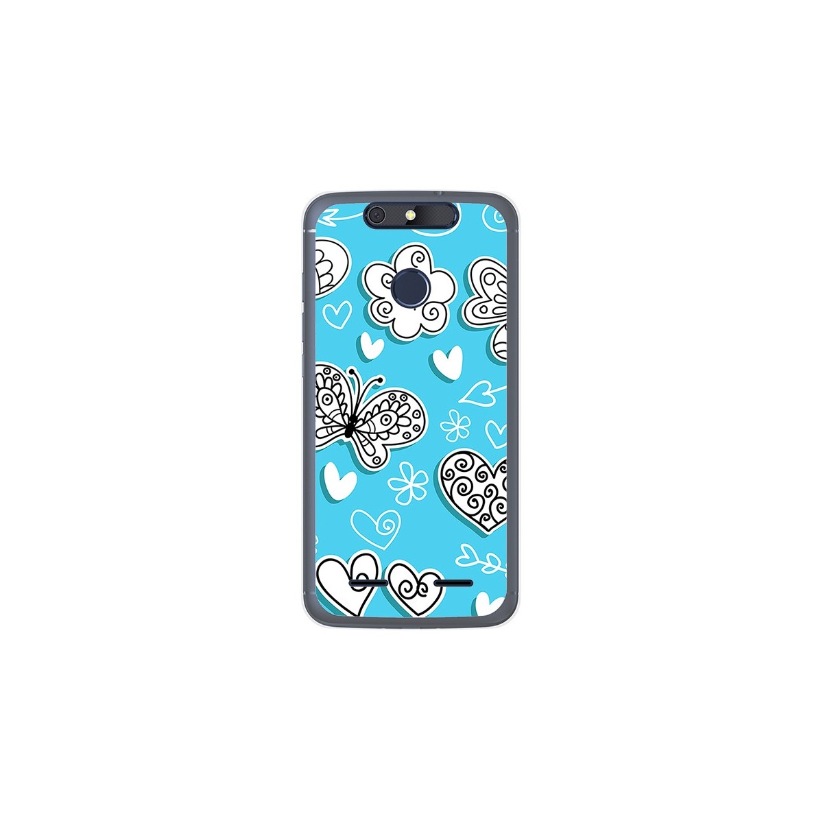 Funda Gel Tpu para Zte Blade V8 Lite Diseño Mariposas Dibujos