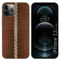 Funda Gel Tpu para Iphone 12 Pro Max (6.7) diseño Cuero 01 Dibujos