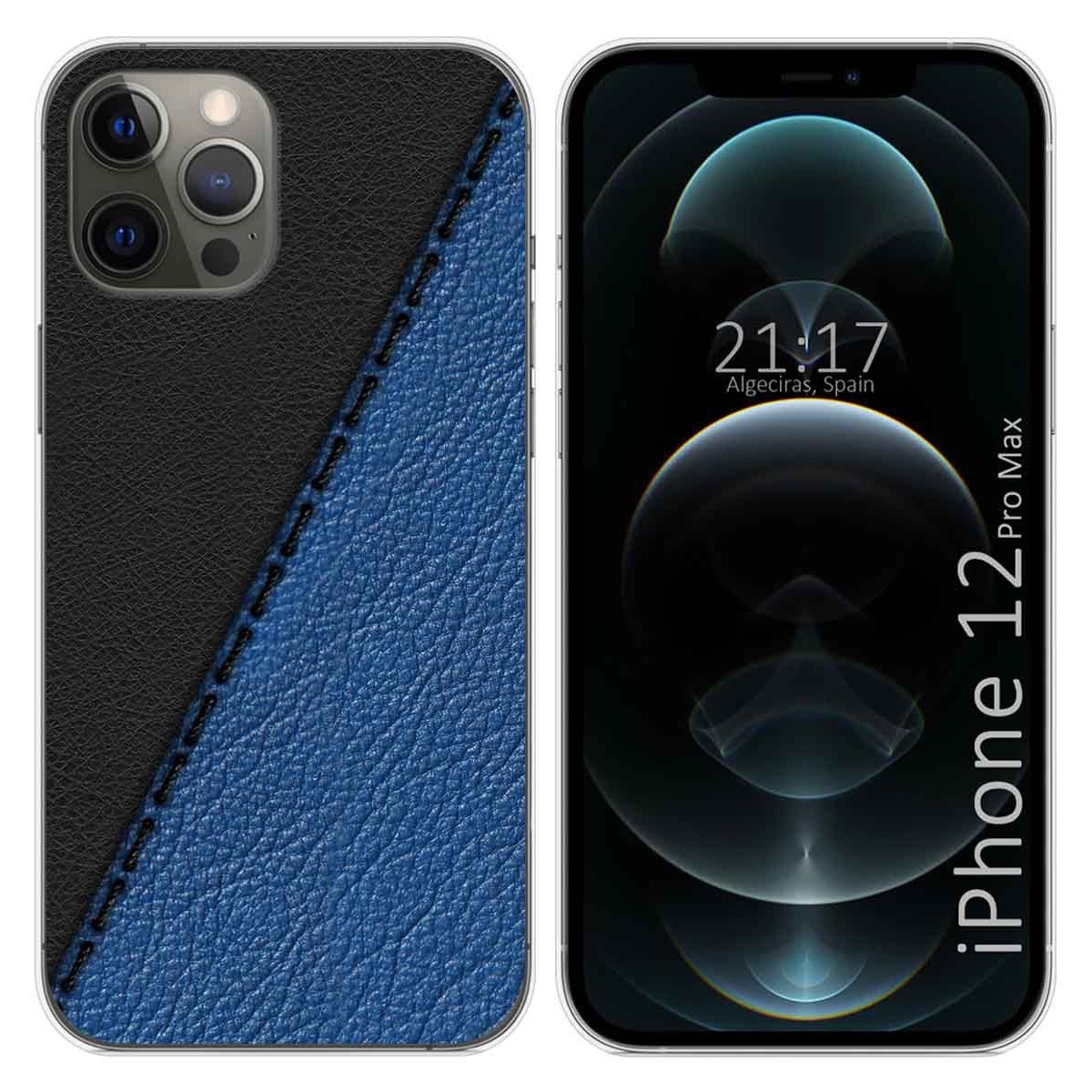 Funda Gel Tpu para Iphone 12 Pro Max (6.7) diseño Cuero 02 Dibujos