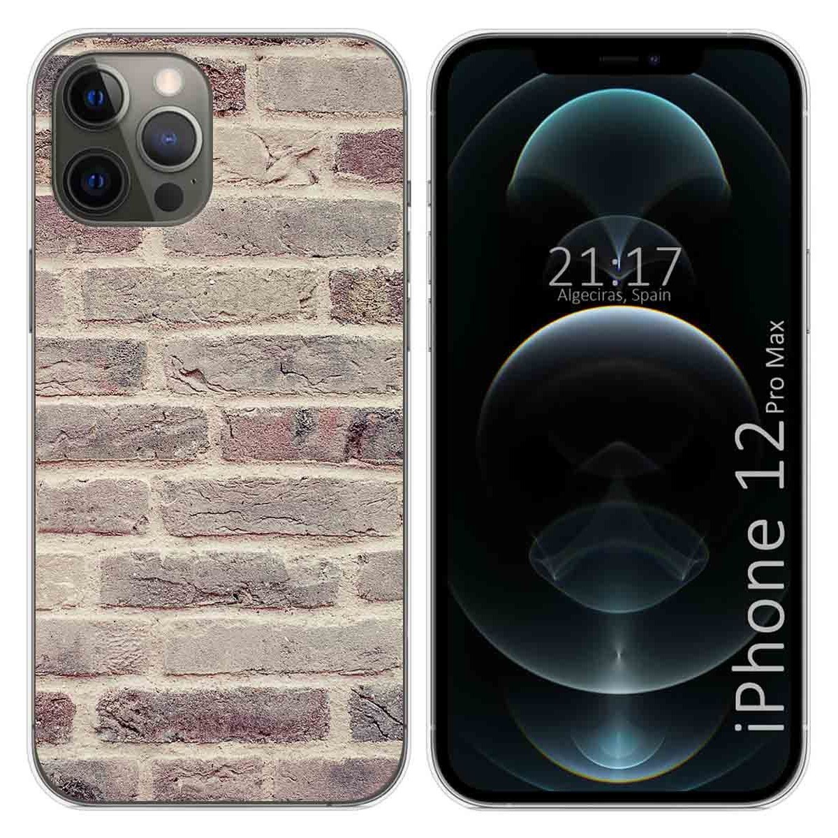 Funda Gel Tpu para Iphone 12 Pro Max (6.7) diseño Ladrillo 01 Dibujos