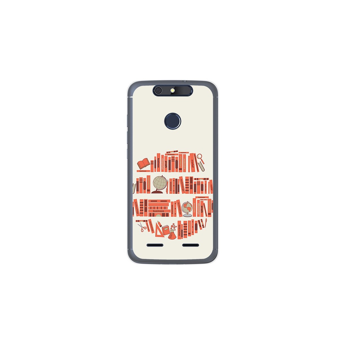 Funda Gel Tpu para Zte Blade V8 Lite Diseño Mundo Libro Dibujos