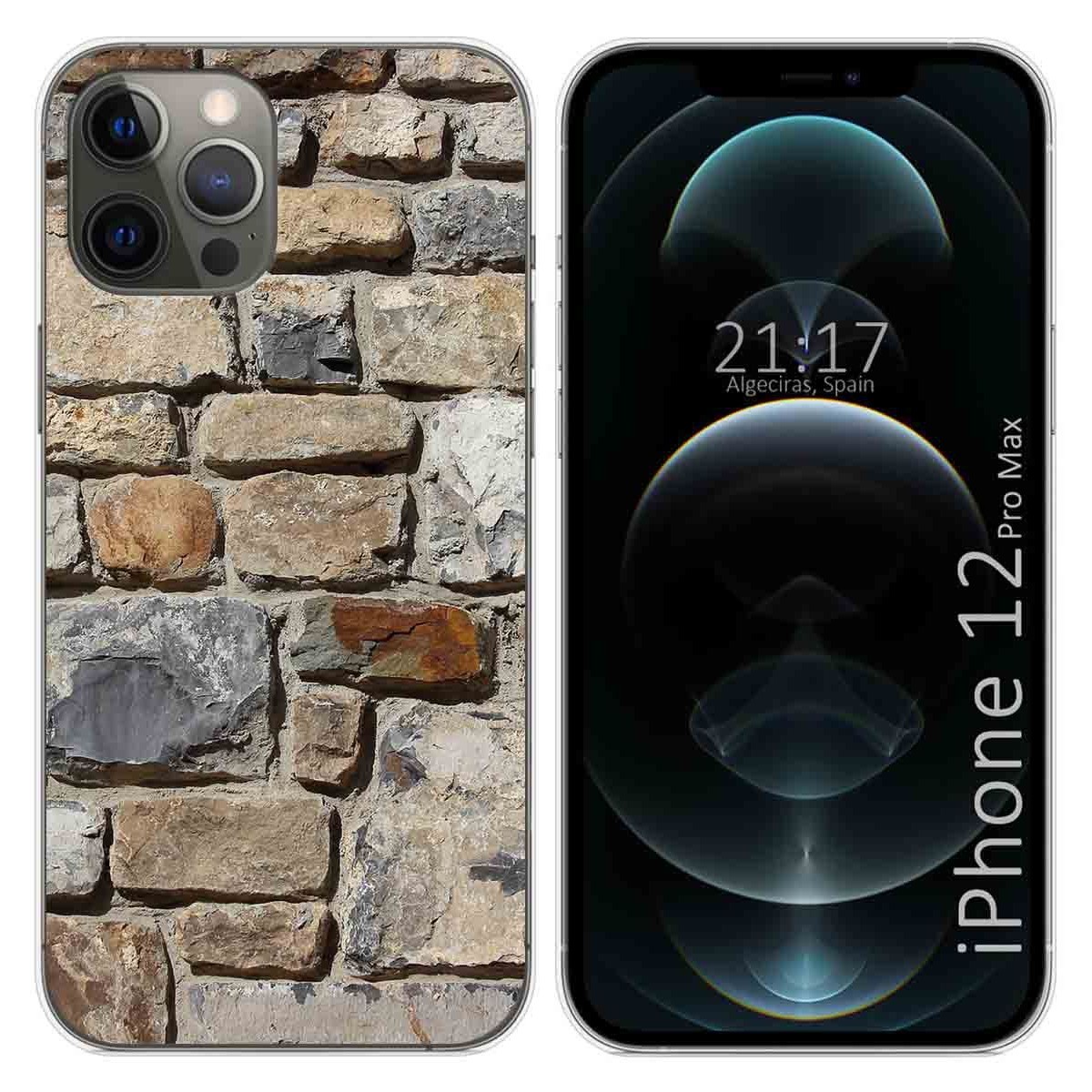 Funda Gel Tpu para Iphone 12 Pro Max (6.7) diseño Ladrillo 03 Dibujos