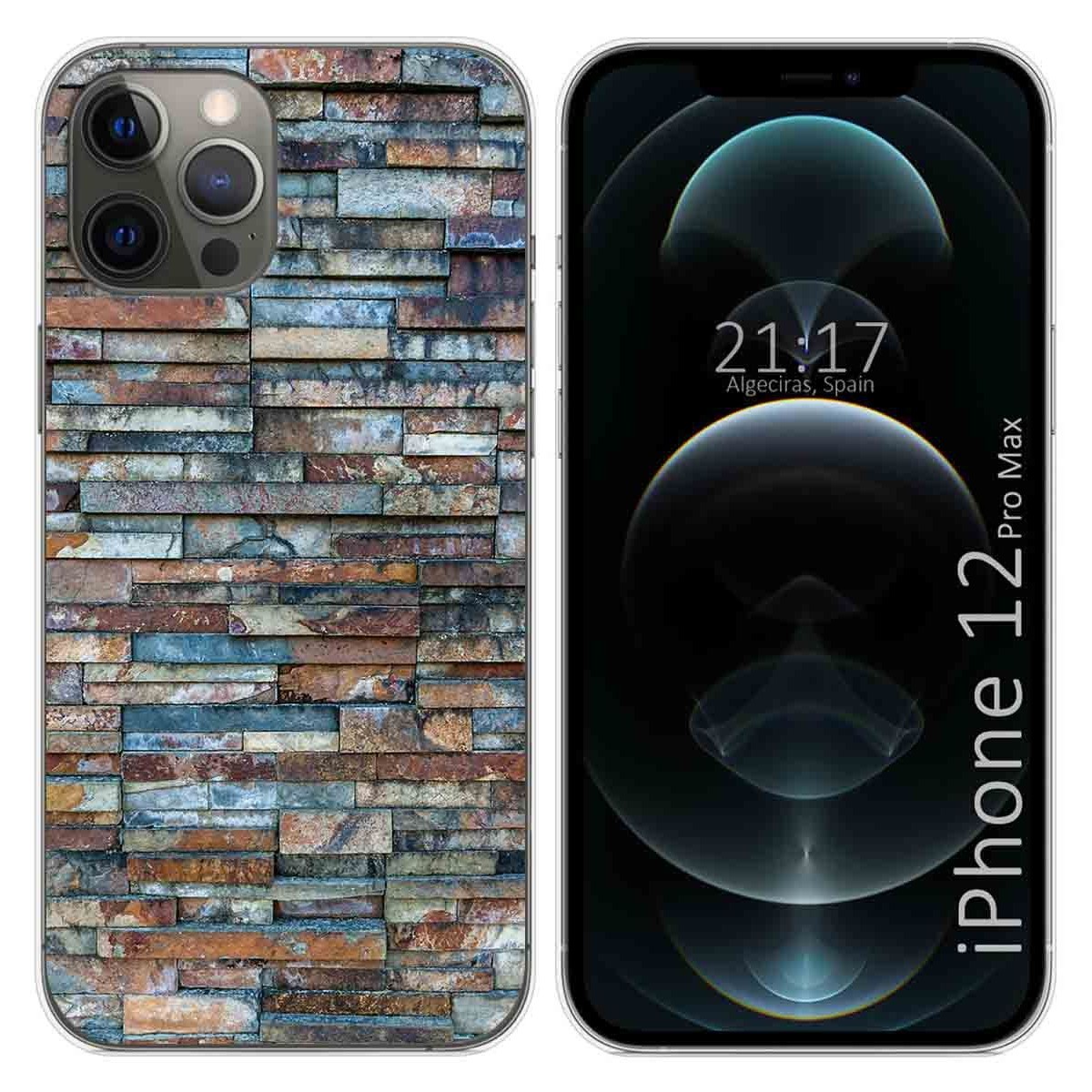 Funda Gel Tpu para Iphone 12 Pro Max (6.7) diseño Ladrillo 05 Dibujos