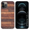 Funda Gel Tpu para Iphone 12 Pro Max (6.7) diseño Madera 03 Dibujos