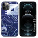 Funda Gel Tpu para Iphone 12 Pro Max (6.7) diseño Circuito Dibujos