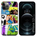 Funda Gel Tpu para Iphone 12 Pro Max (6.7) diseño Comic Dibujos