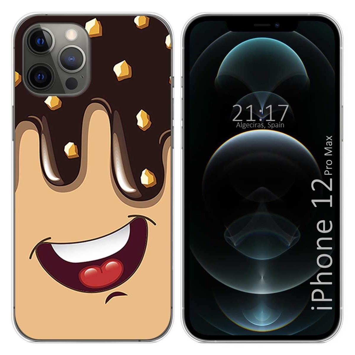 Funda Gel Tpu para Iphone 12 Pro Max (6.7) diseño Helado Chocolate Dibujos