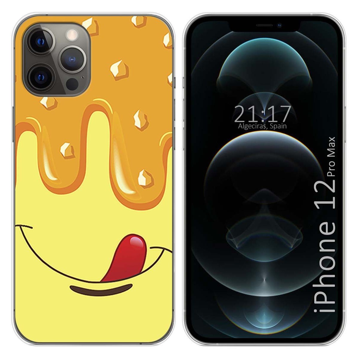 Funda Gel Tpu para Iphone 12 Pro Max (6.7) diseño Helado Vainilla Dibujos