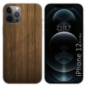 Funda Gel Tpu para Iphone 12 Pro Max (6.7) diseño Madera Dibujos