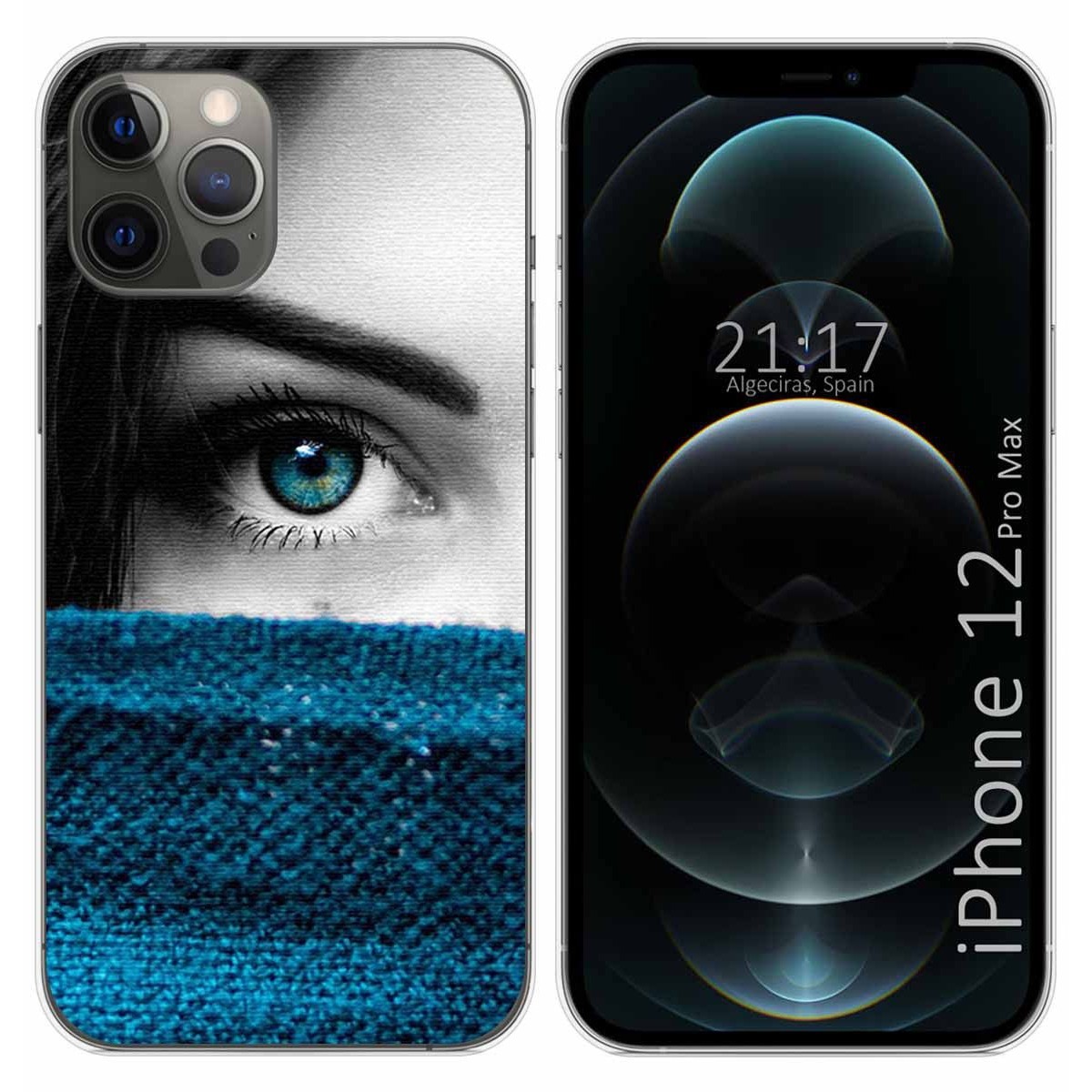 Funda Gel Tpu para Iphone 12 Pro Max (6.7) diseño Ojo Dibujos