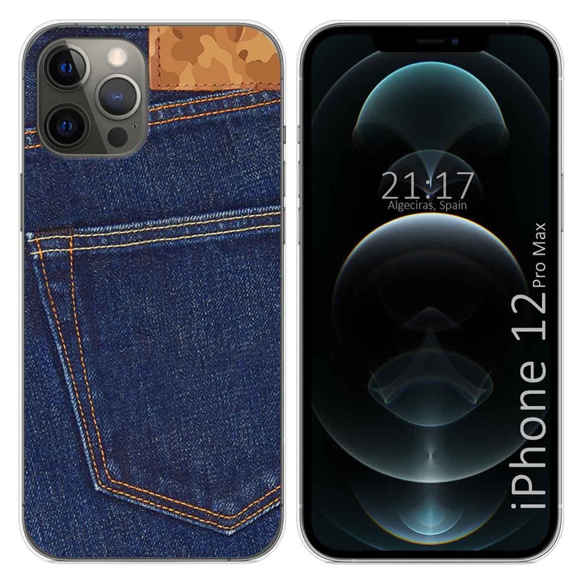 Funda Gel Tpu para Iphone 12 Pro Max (6.7) diseño Vaquero Dibujos