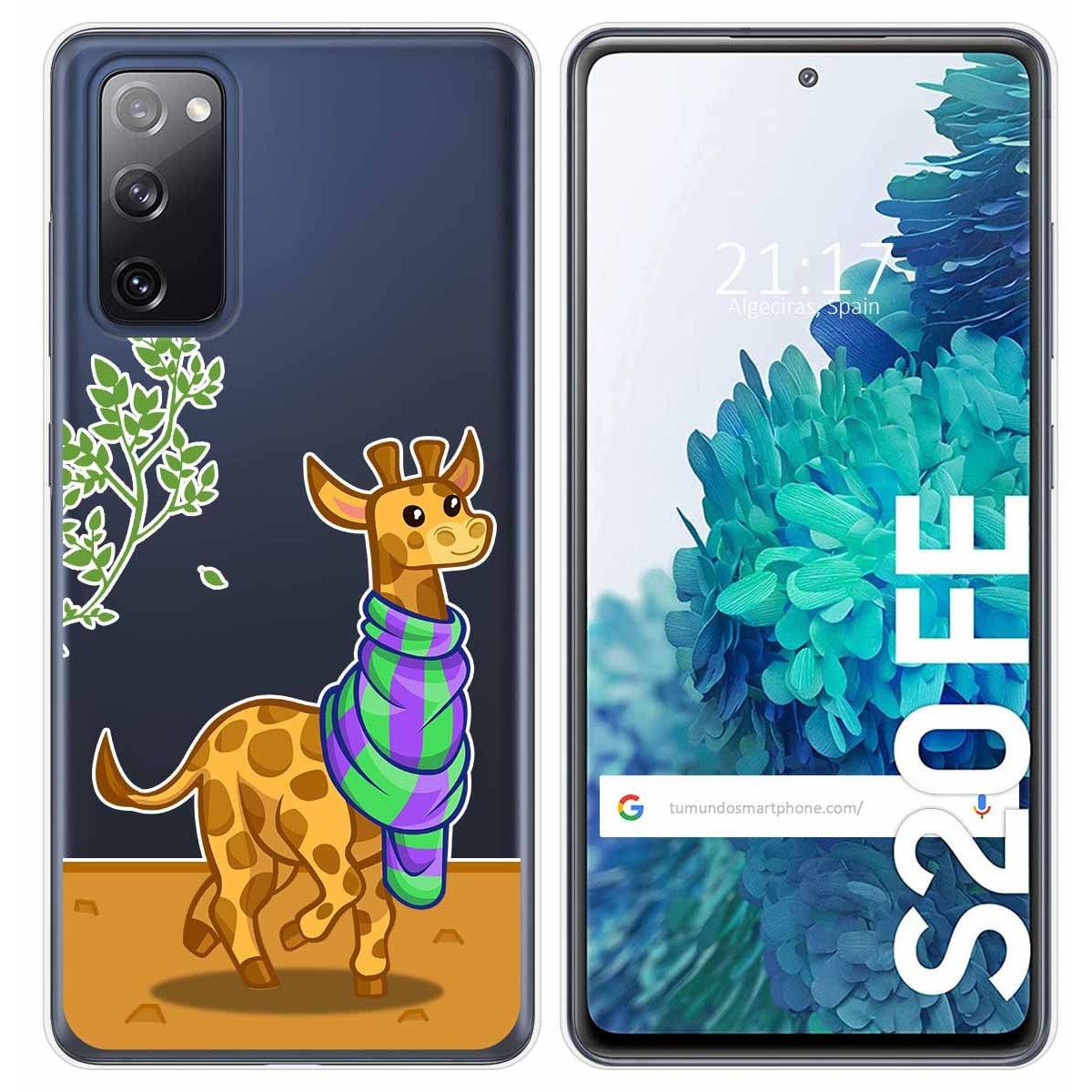 Funda Gel Transparente para Samsung Galaxy S20 FE diseño Jirafa Dibujos