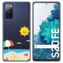 Funda Gel Transparente para Samsung Galaxy S20 FE diseño Playa Dibujos