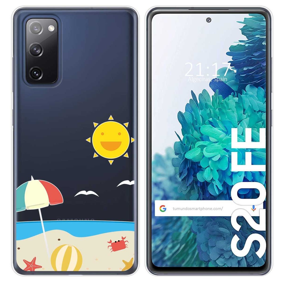 Funda Gel Transparente para Samsung Galaxy S20 FE diseño Playa Dibujos