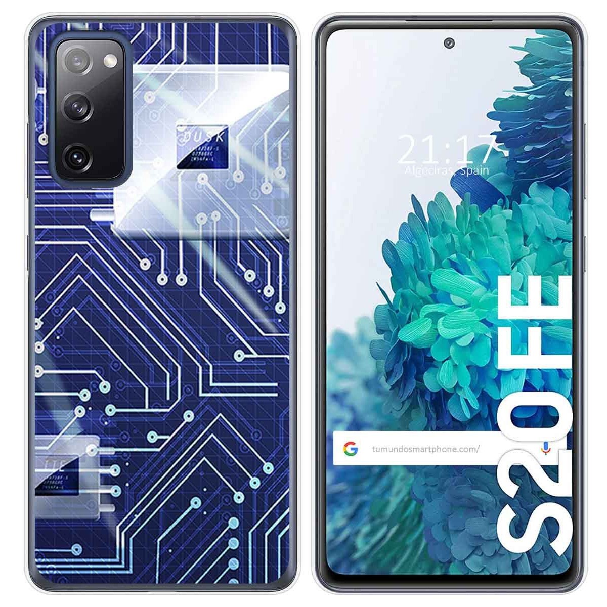 Funda Gel Tpu para Samsung Galaxy S20 FE diseño Circuito Dibujos