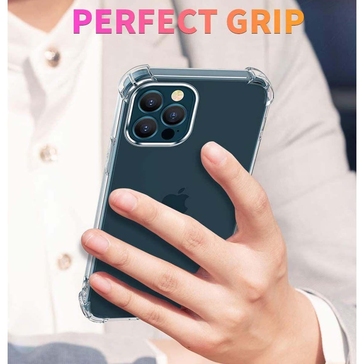 Funda Gel Tpu Anti-Shock Transparente para Iphone 12 Pro Max (6.7)