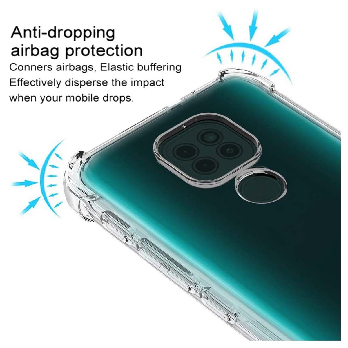 Funda Gel Tpu Anti-Shock Transparente para Motorola Moto G9 Play / E7 Plus