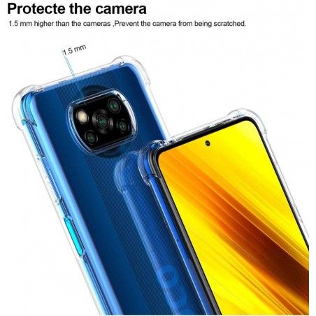 Funda Gel Tpu Anti-Shock Transparente para Xiaomi POCO X3 NFC / X3 PRO