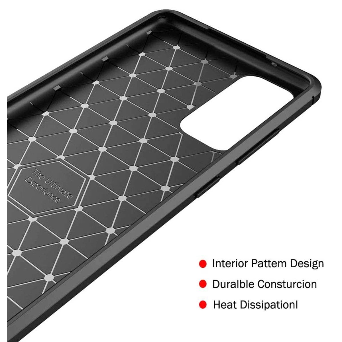 Funda Gel Tpu Tipo Carbon Negra para Samsung Galaxy S20 FE
