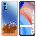 Funda Gel Transparente para Oppo Reno 4 5G diseño Bufalo Dibujos