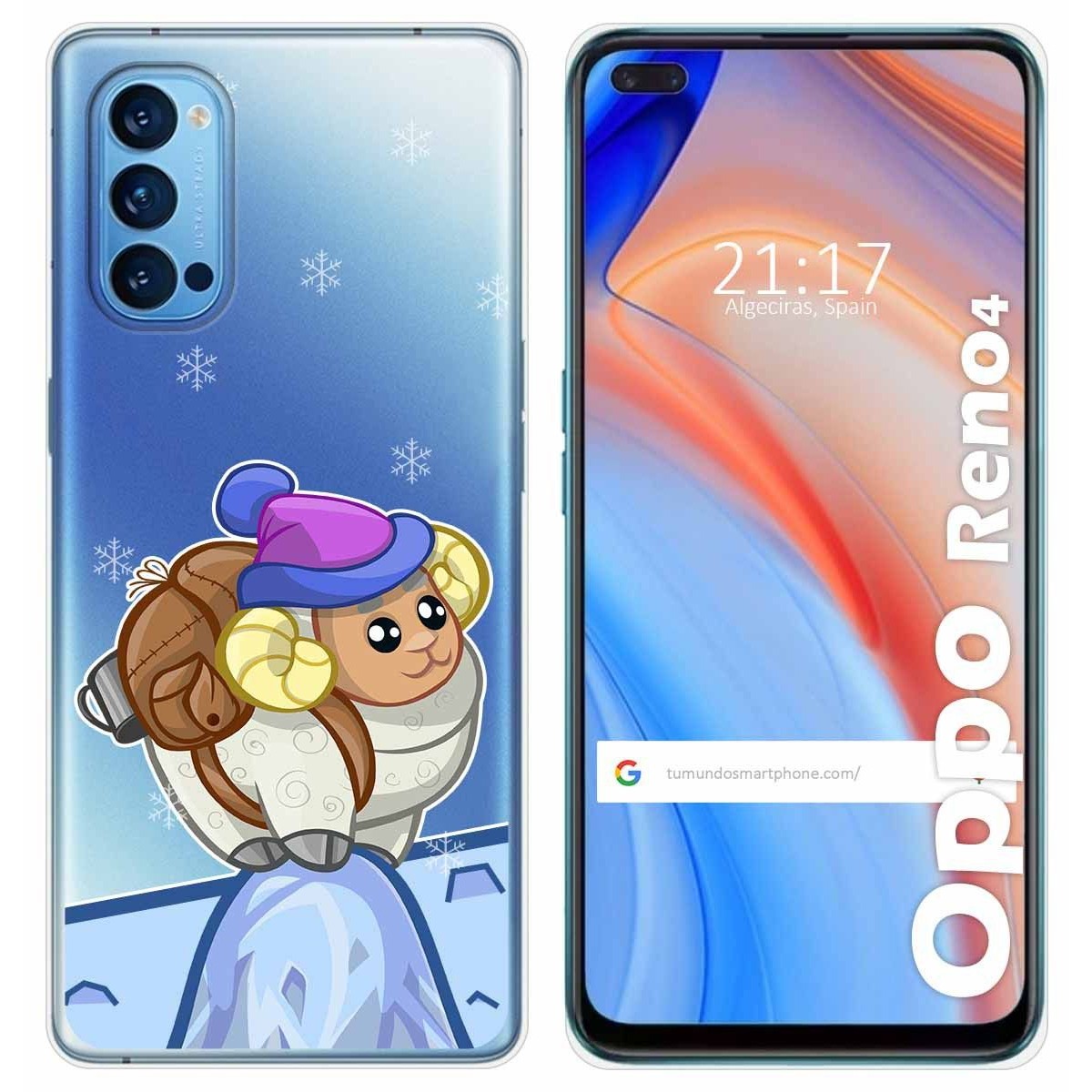 Funda Gel Transparente para Oppo Reno 4 5G diseño Cabra Dibujos