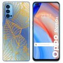 Funda Gel Transparente para Oppo Reno 4 5G diseño Hojas Dibujos