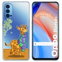 Funda Gel Transparente para Oppo Reno 4 5G diseño Jirafa Dibujos