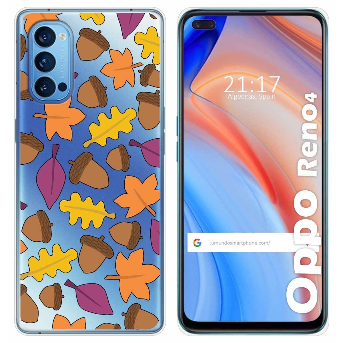 Funda Gel Transparente para Oppo Reno 4 5G diseño Otoño Dibujos