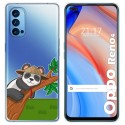 Funda Gel Transparente para Oppo Reno 4 5G diseño Panda Dibujos