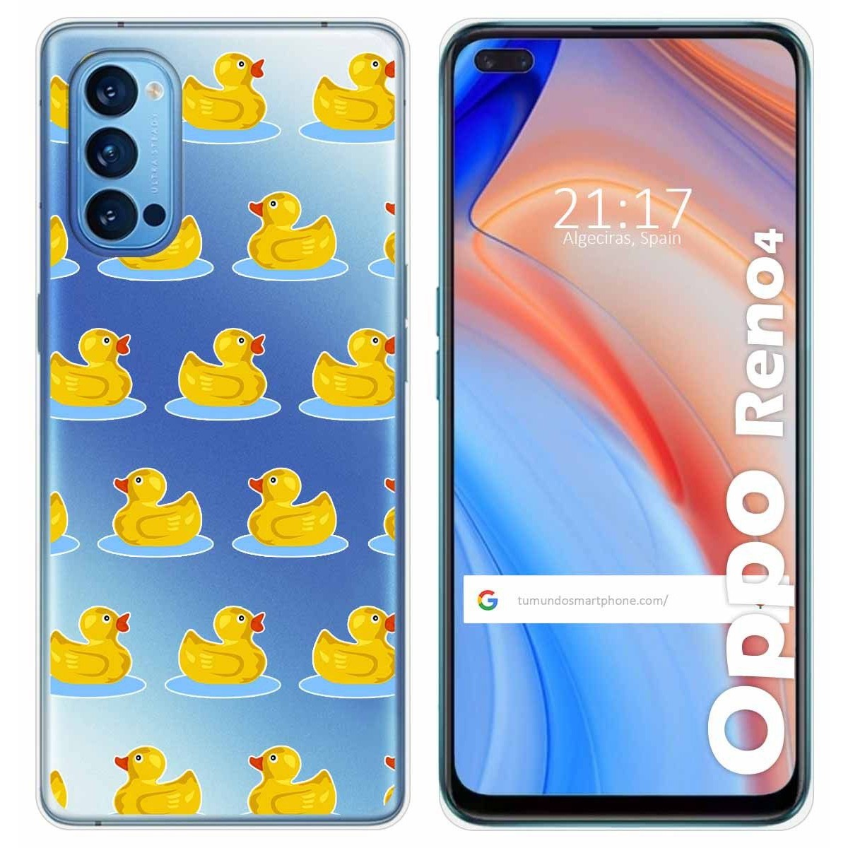 Funda Gel Transparente para Oppo Reno 4 5G diseño Pato Dibujos