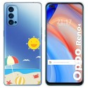 Funda Gel Transparente para Oppo Reno 4 5G diseño Playa Dibujos
