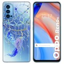 Funda Gel Transparente para Oppo Reno 4 5G diseño Plumas Dibujos