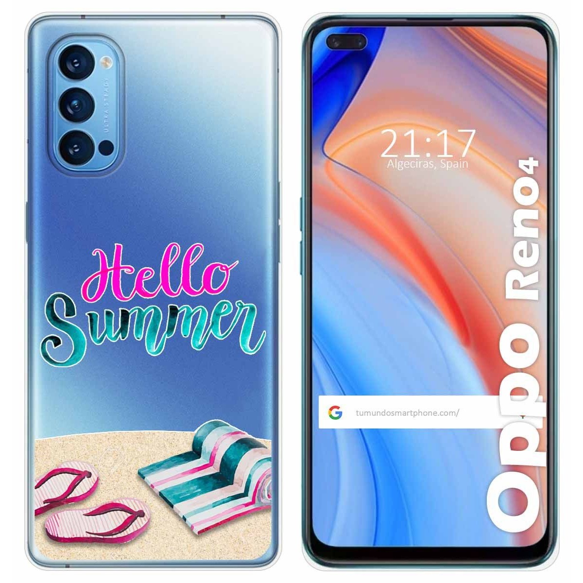 Funda Gel Transparente para Oppo Reno 4 5G diseño Summer Dibujos