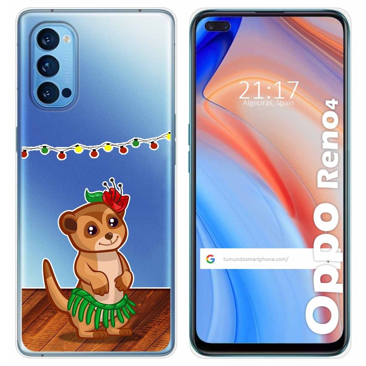 Funda Gel Transparente para Oppo Reno 4 5G diseño Suricata Dibujos