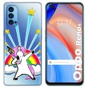 Funda Gel Transparente para Oppo Reno 4 5G diseño Unicornio Dibujos