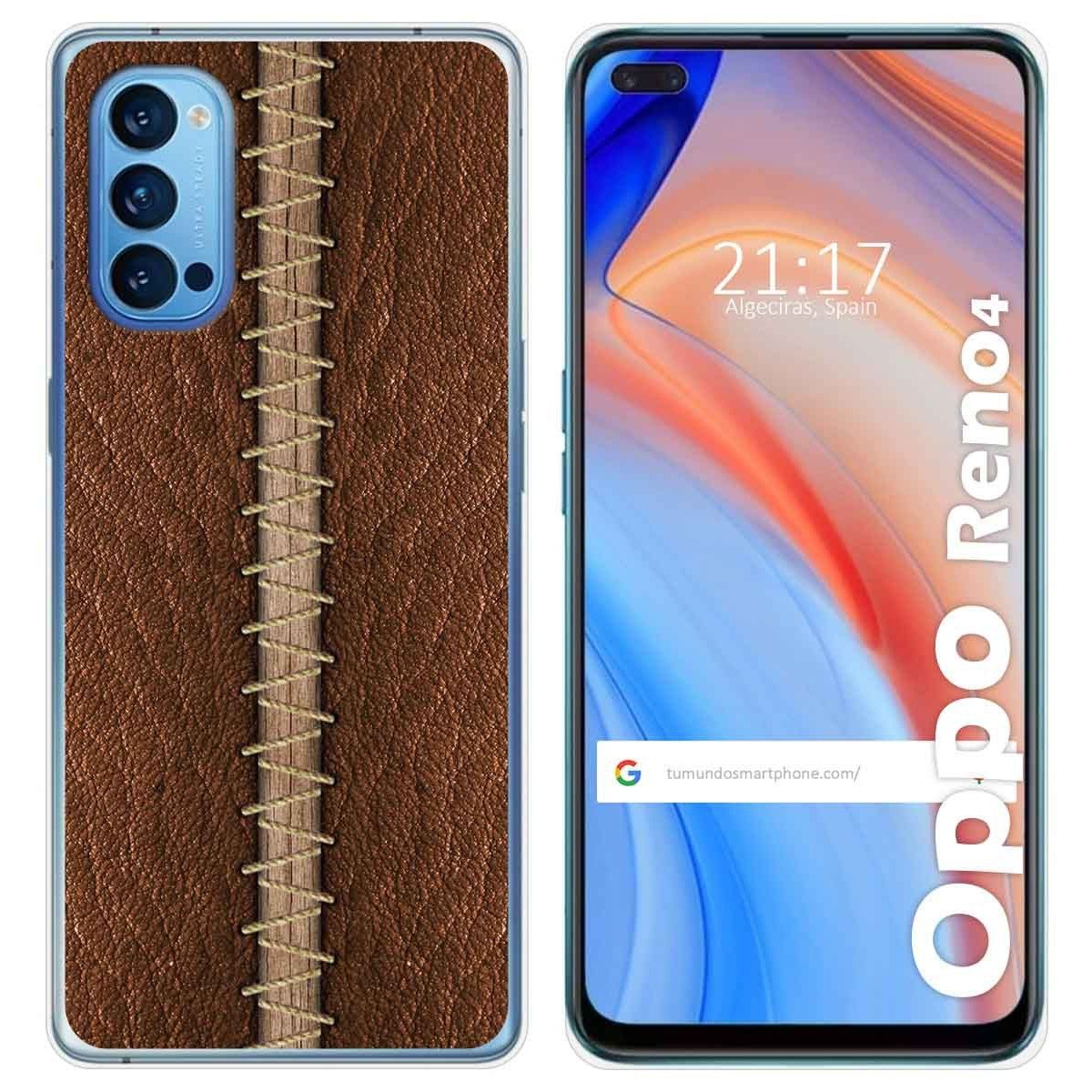 Funda Gel Tpu para Oppo Reno 4 5G diseño Cuero 01 Dibujos