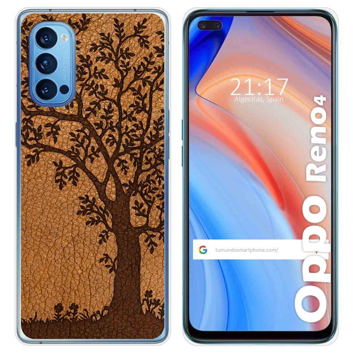 Funda Gel Tpu para Oppo Reno 4 5G diseño Cuero 03 Dibujos