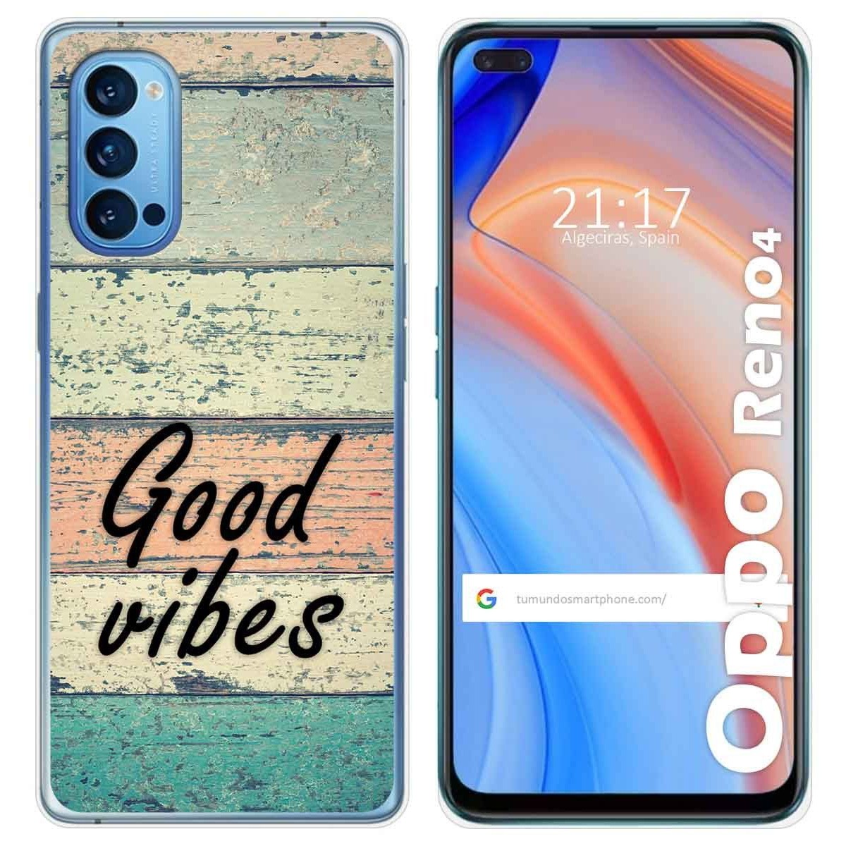 Funda Gel Tpu para Oppo Reno 4 5G diseño Madera 01 Dibujos