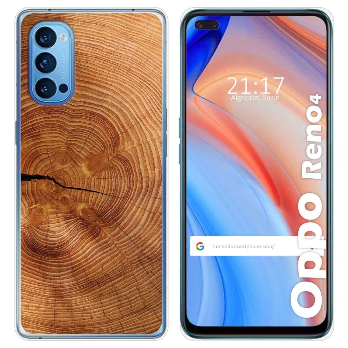 Funda Gel Tpu para Oppo Reno 4 5G diseño Madera 04 Dibujos