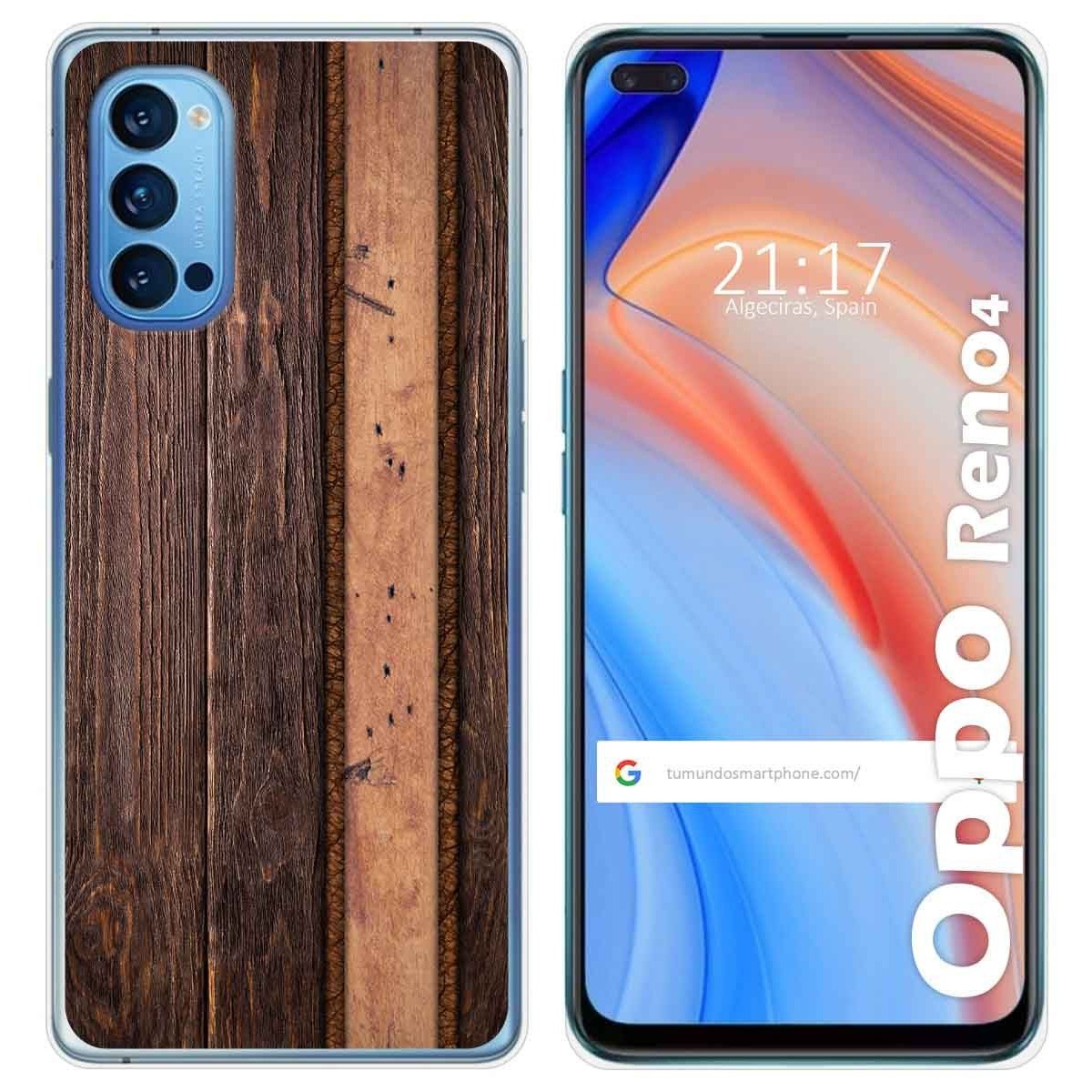 Funda Gel Tpu para Oppo Reno 4 5G diseño Madera 05 Dibujos