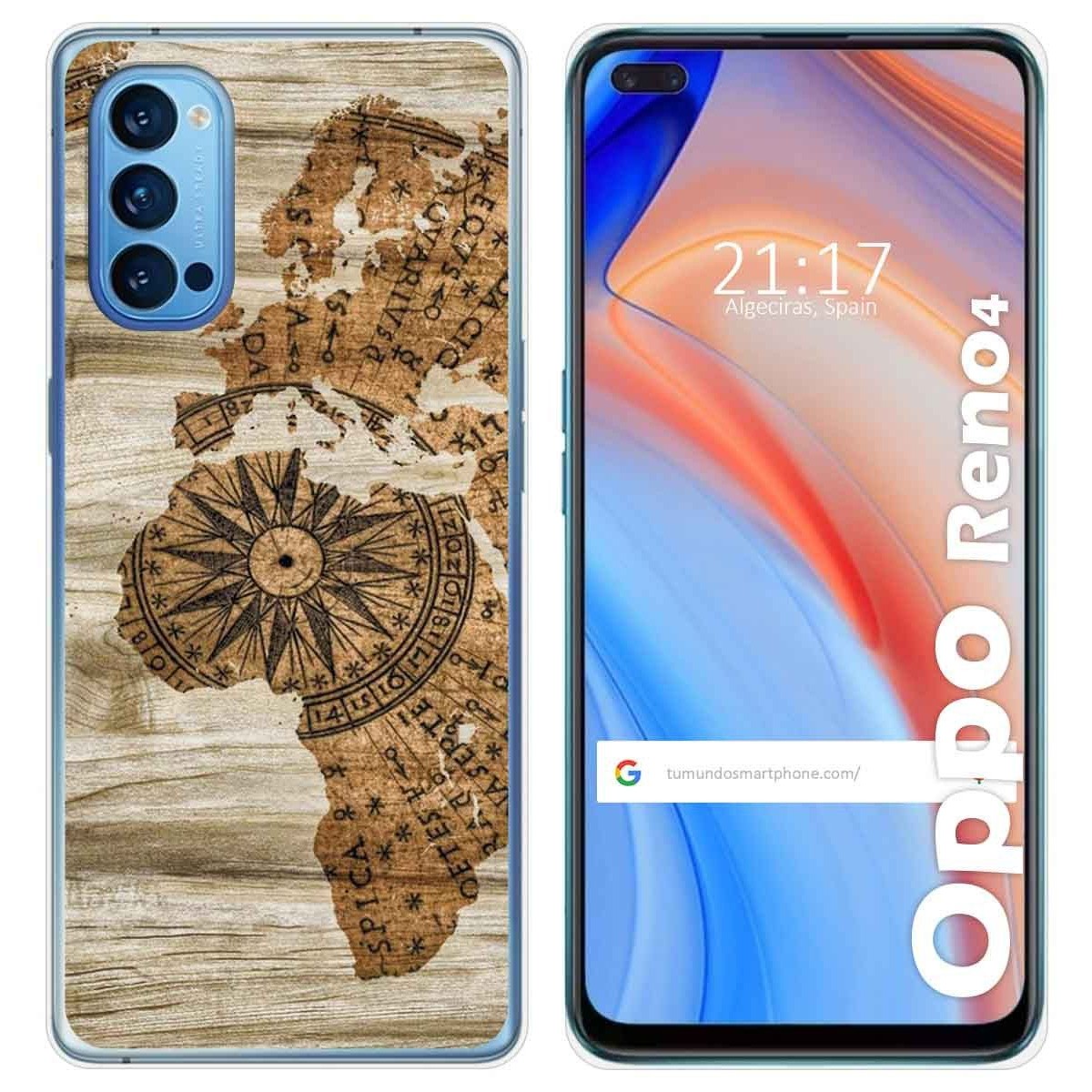 Funda Gel Tpu para Oppo Reno 4 5G diseño Madera 07 Dibujos