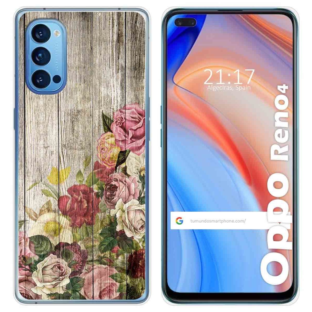 Funda Gel Tpu para Oppo Reno 4 5G diseño Madera 08 Dibujos