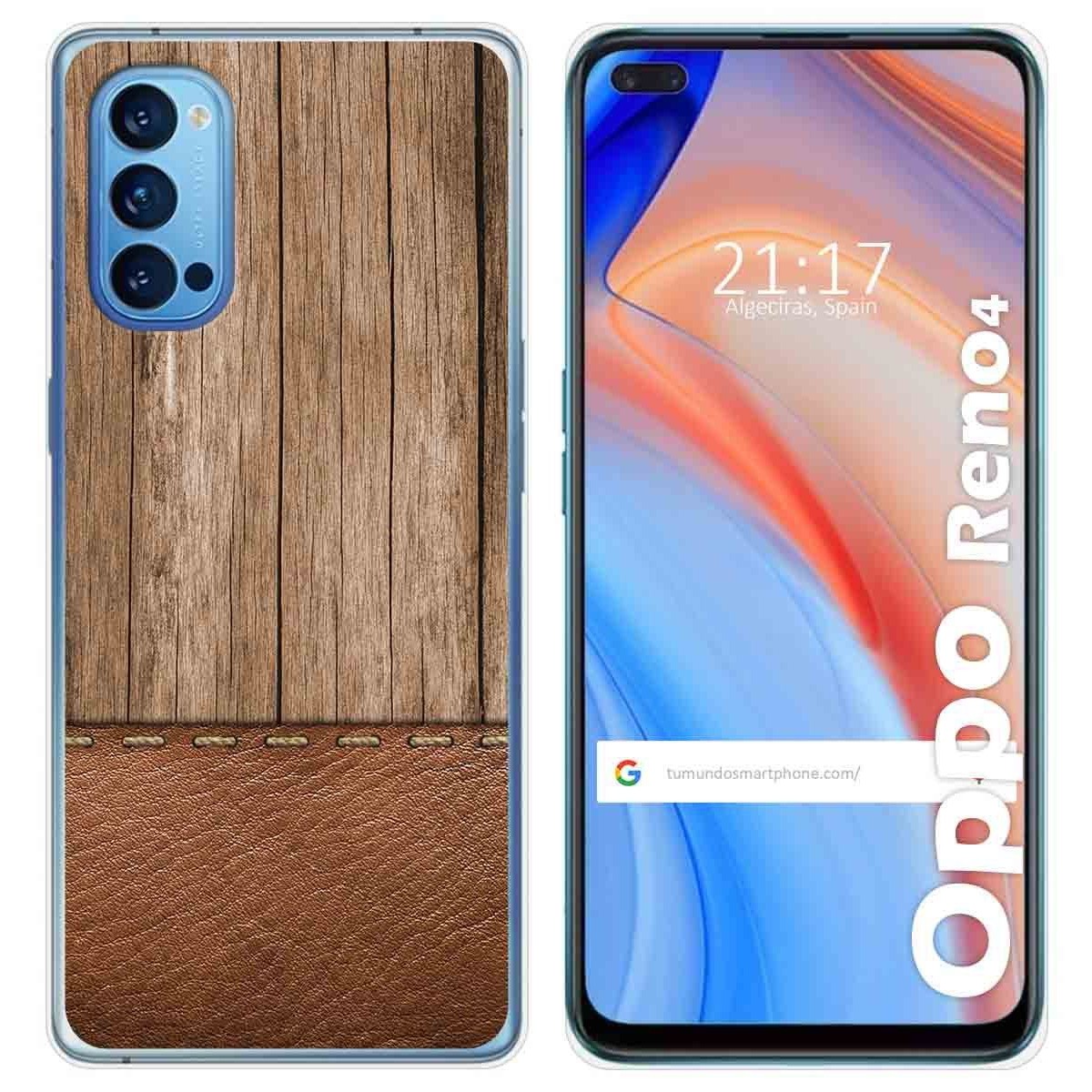 Funda Gel Tpu para Oppo Reno 4 5G diseño Madera 09 Dibujos